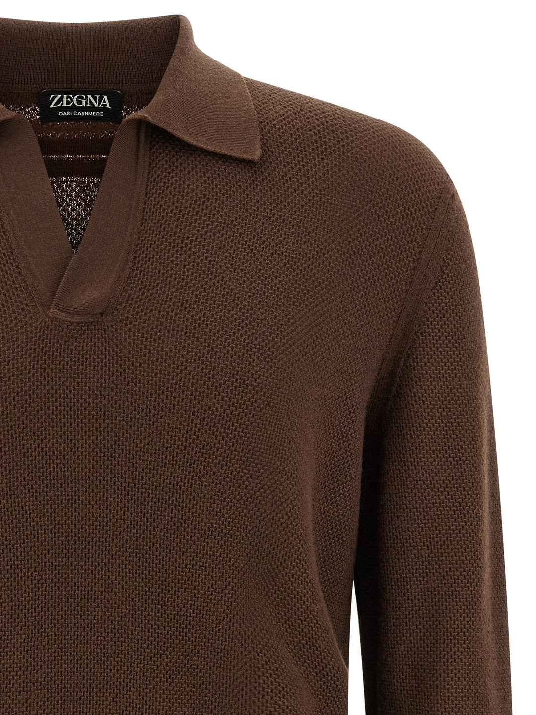 Zegna Oasi Cashmere Polo - Brown | f1c2896263ab1d872484100cfeb9d9bdc22f18ac