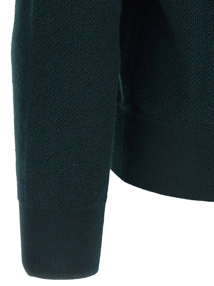 Zegna Oasi Cashmere Polo - Green | 46aa49a613386da85221168915dfe9f97669e5cb