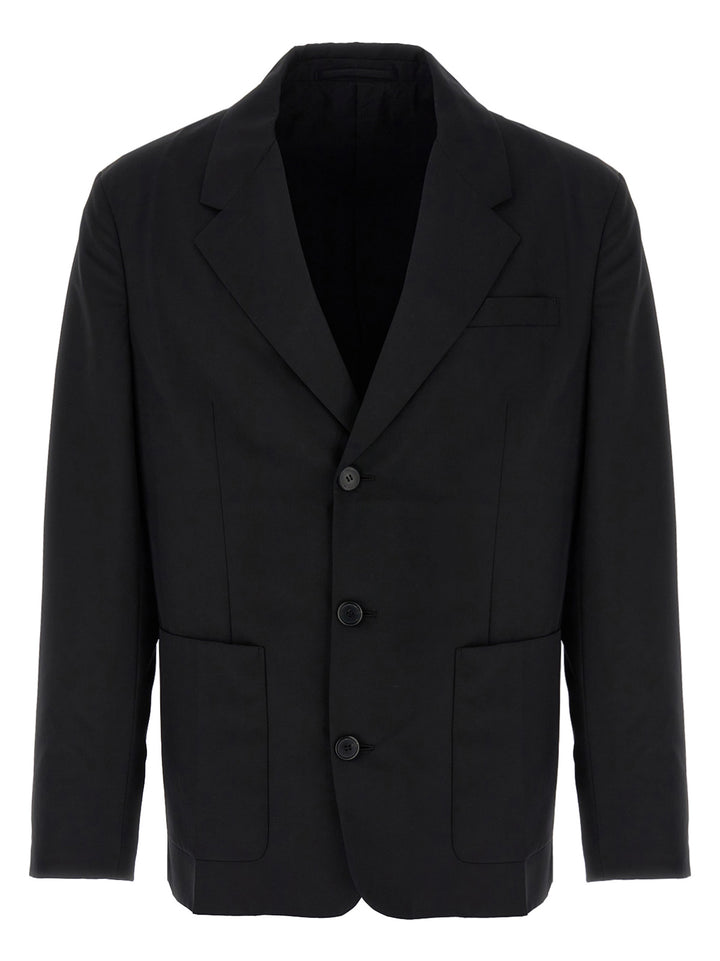 Prada Single-Breasted Blazer - Black | 970a9f01fe158c35150fd486b896360de4fca46f
