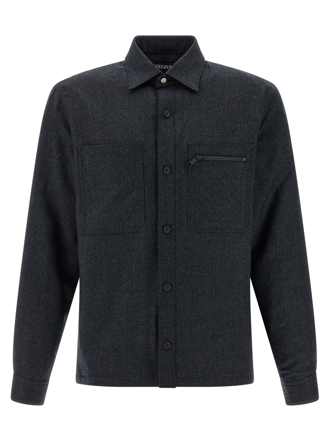 Zegna Techmerino Overshirt Shirt and Blouse - Gray | c96d77886014879820dd39aadbec0a025ecdaf1d