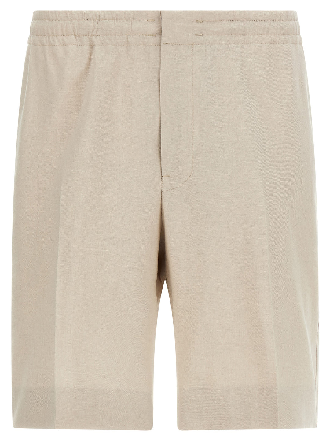 Zegna Linen Bermuda Shorts Bermuda and Short - Beige | e82311beddced3aac6c99139075e66ac1a1fbeef