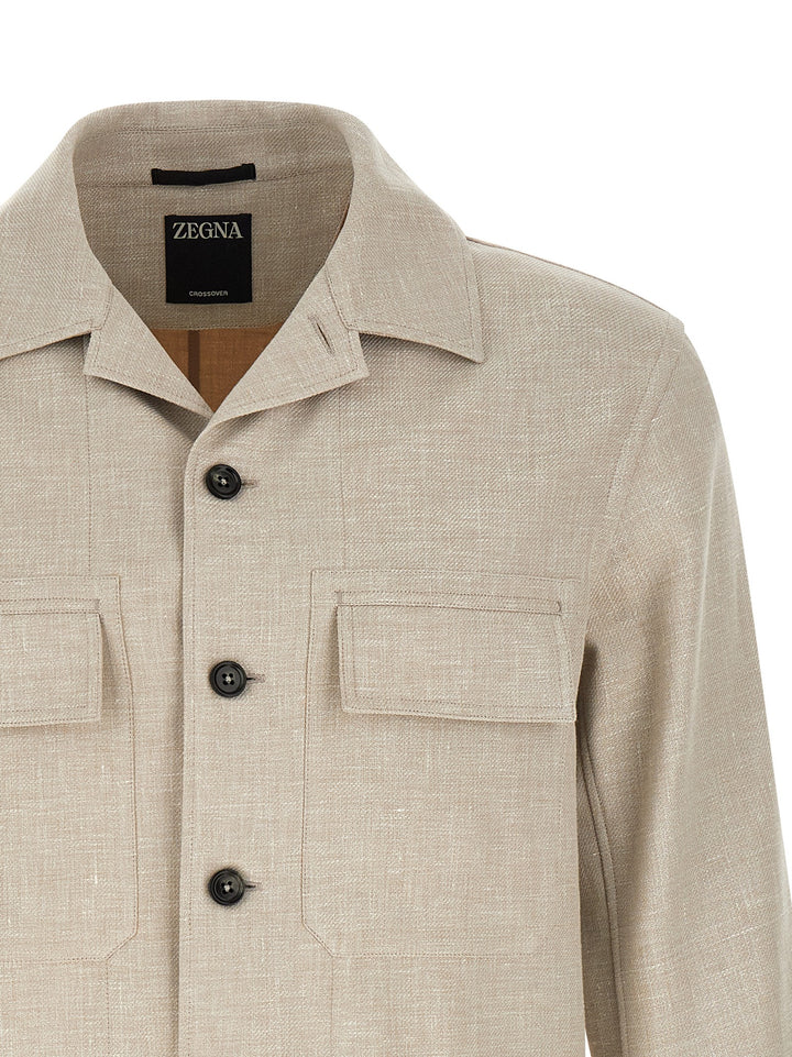 Zegna Crossover Shirt and Blouse - Gray | 5047a58af870391bdface88e1202e6ce26233ce4