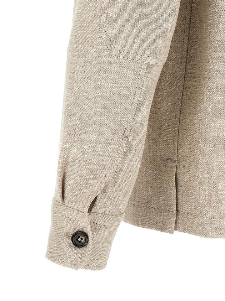 Zegna Crossover Shirt and Blouse - Gray | 0f2cbb4bfdc28d820272ba94d8d999c6145e8d36