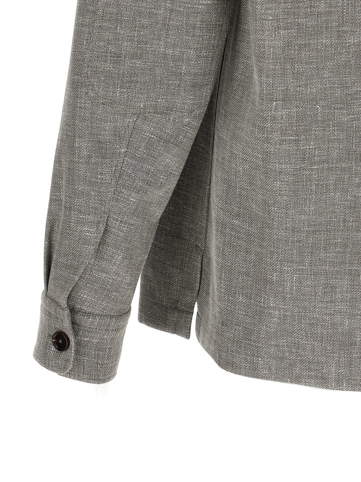 Zegna Crossover Shirt and Blouse - Beige | 72ed96481f35fda51d37d84b286a0bf67b805425