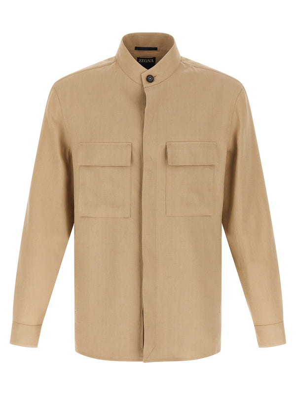 Oasi Lino Shirt And Blouse Beige