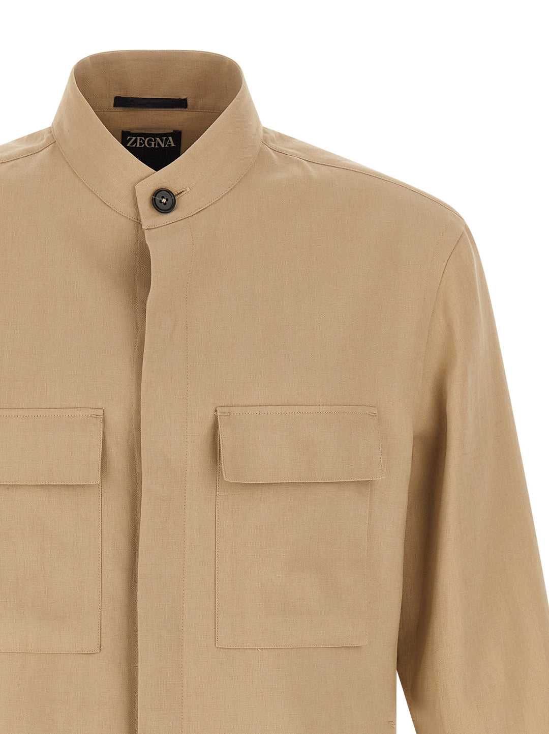 Zegna Oasi Lino Shirt and Blouse - Beige | 537b3d5c7cd84fc1608dd247f34a548fde910564