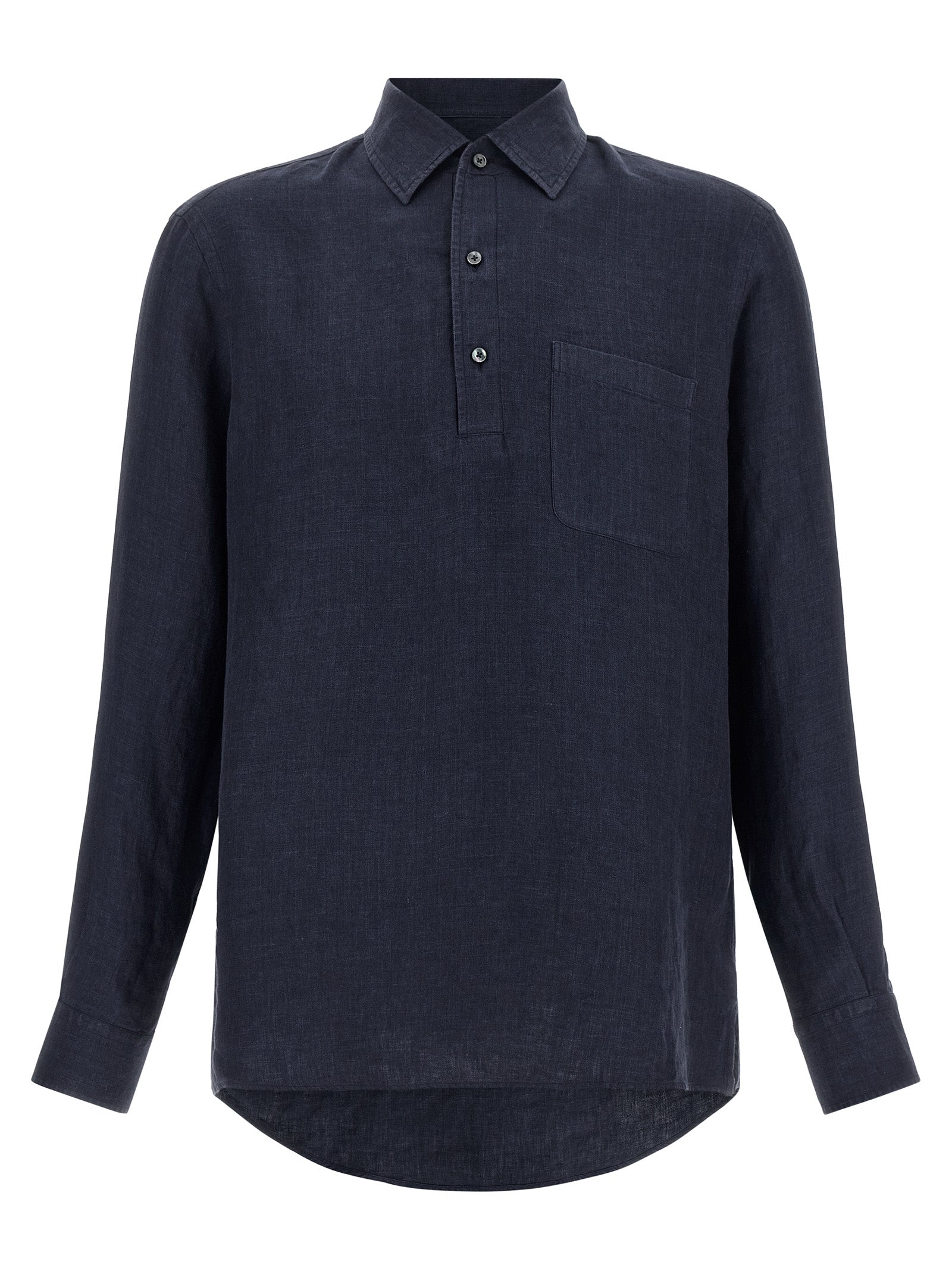 Zegna Oasi Lino Polo Blue | Wanan Luxury