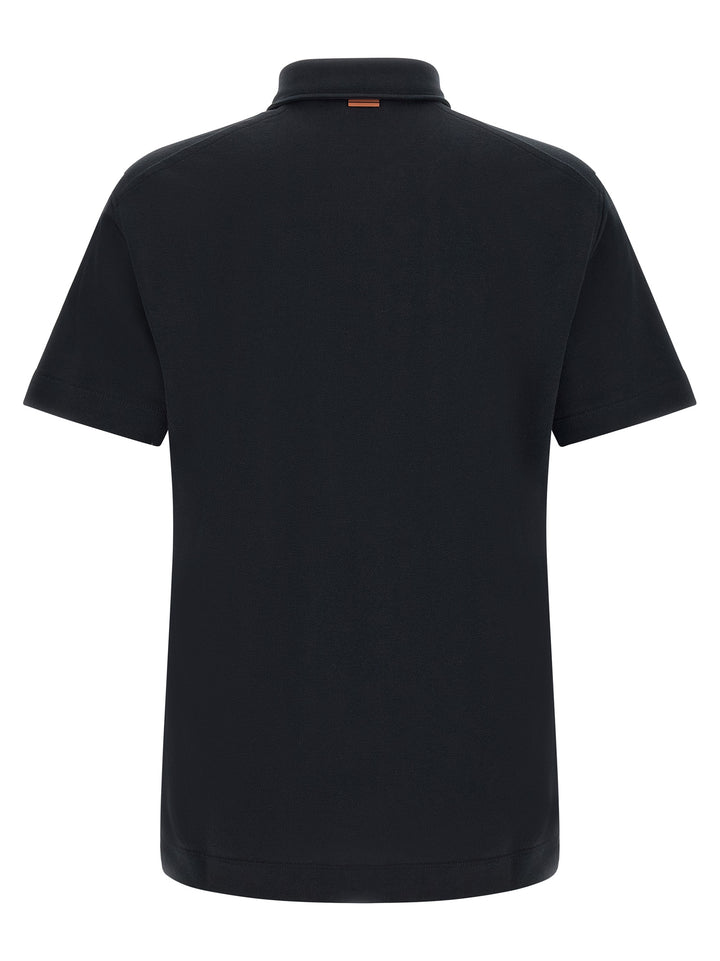 Zegna Shirt With Pocket Polo - Blue | 8de9bd6e7bfb4c2f6a3379886b789e36054b8444