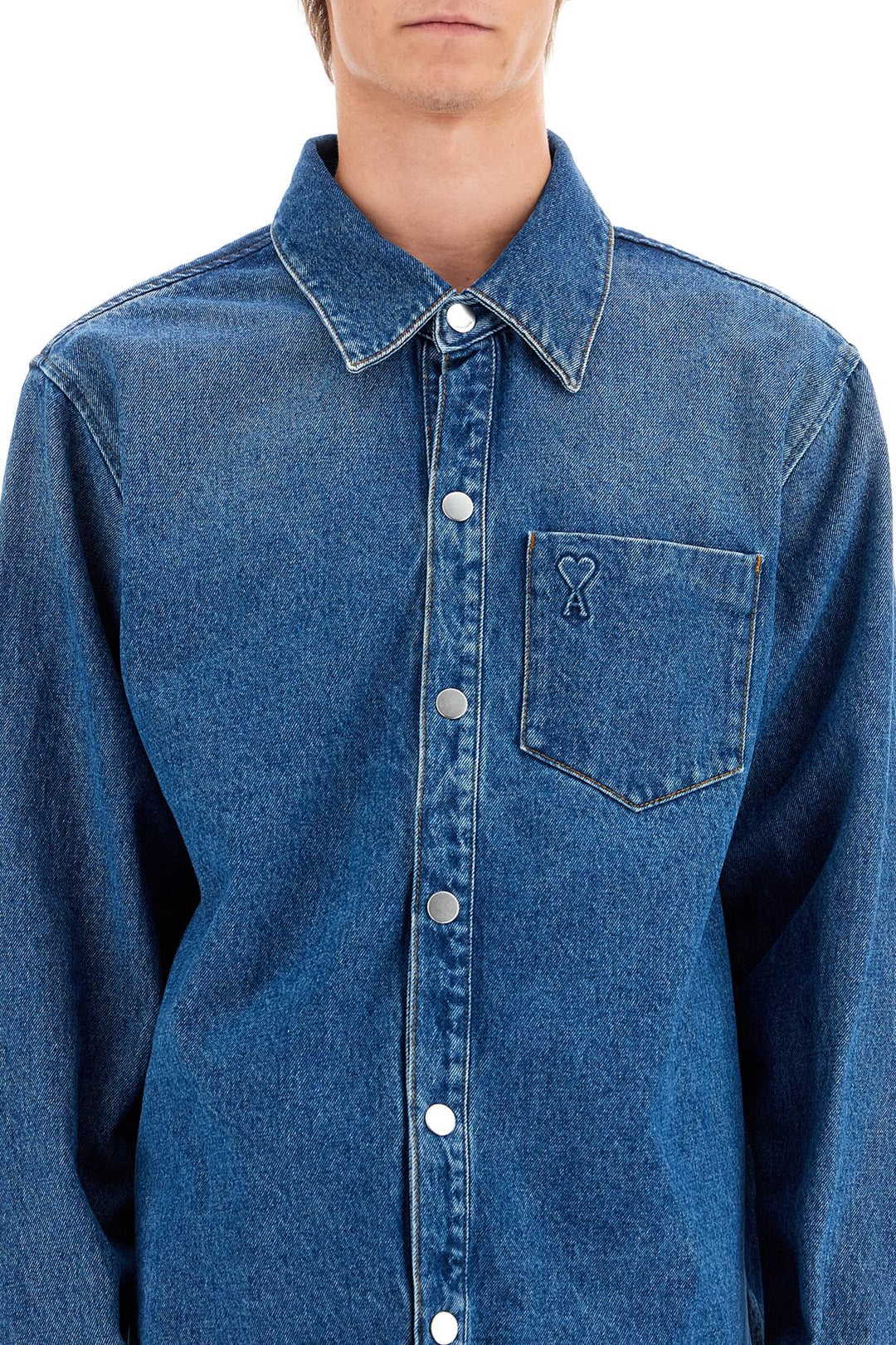 Overshirt Ampia In Denim