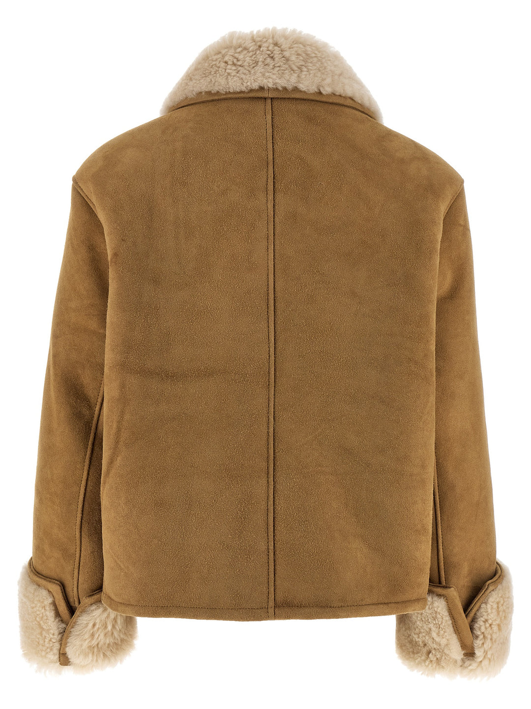 Ami Paris Shearling Jacket Fur - Beige | 4e05507daf1b73af881532a948fb9aa740b1c339