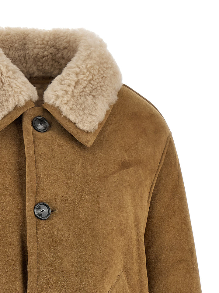 Ami Paris Shearling Jacket Fur - Beige | 0f7ef13cafe3dd90cec3daec92ba8ec419d5e1d9