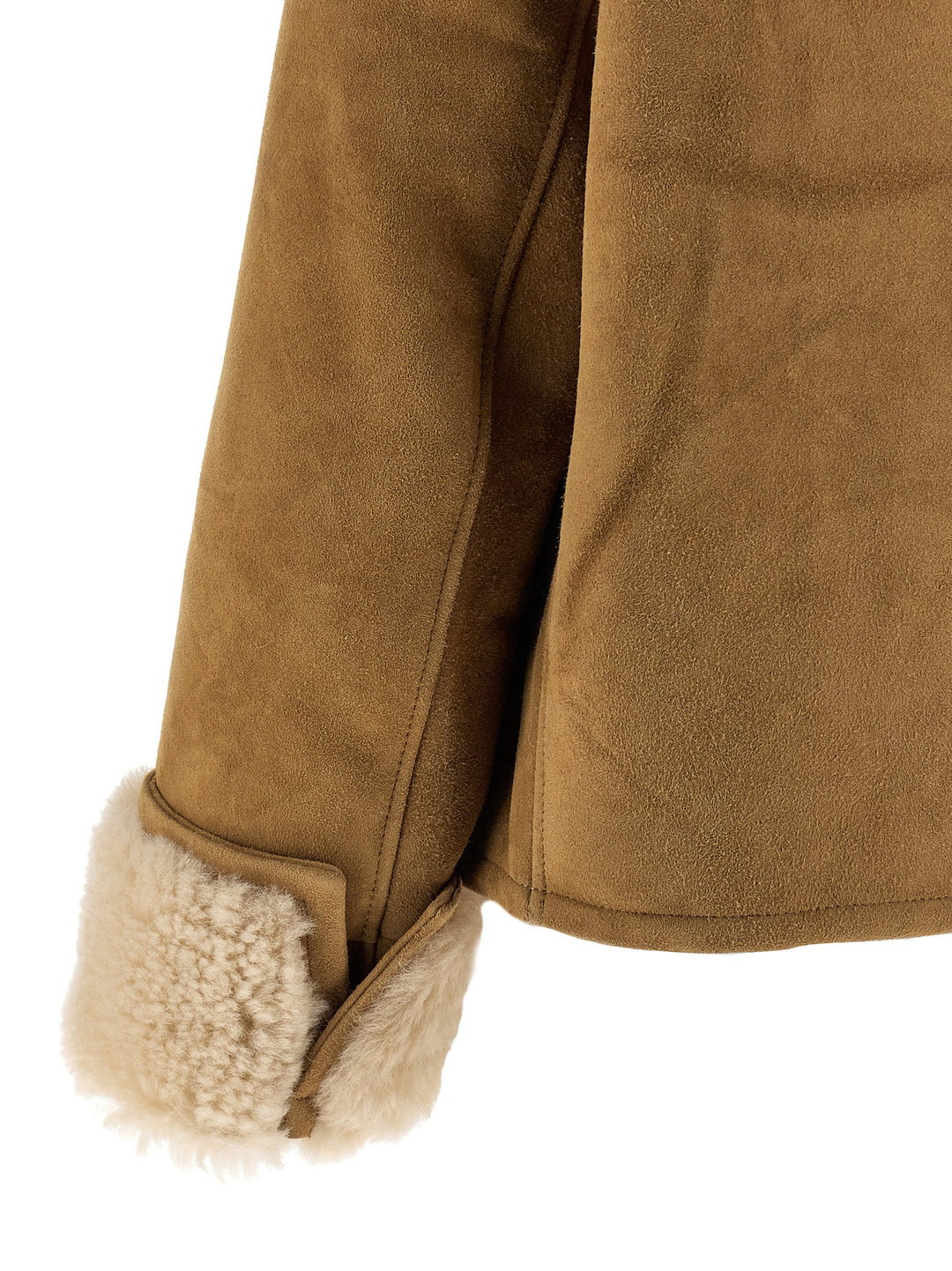 Ami Paris Shearling Jacket Fur - Beige | d6ab159f6cdf0c8bb090bd72321e0d0c3acd4e35