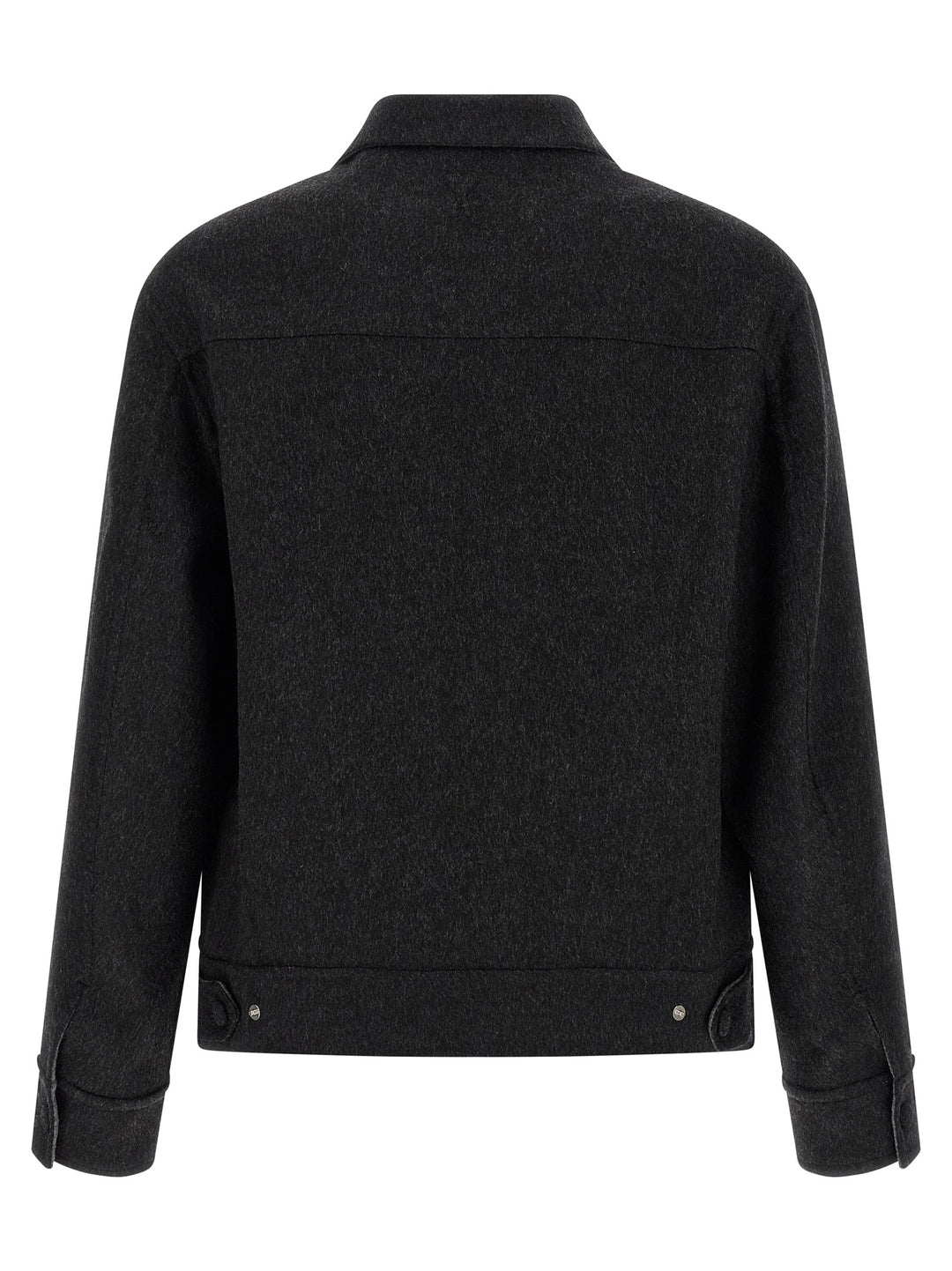 Ami Paris Lenci Cloth Overshirt Puffer Jackets - Gray | a80da39cec94814817b9d15c7ccfa3fc4b09d873