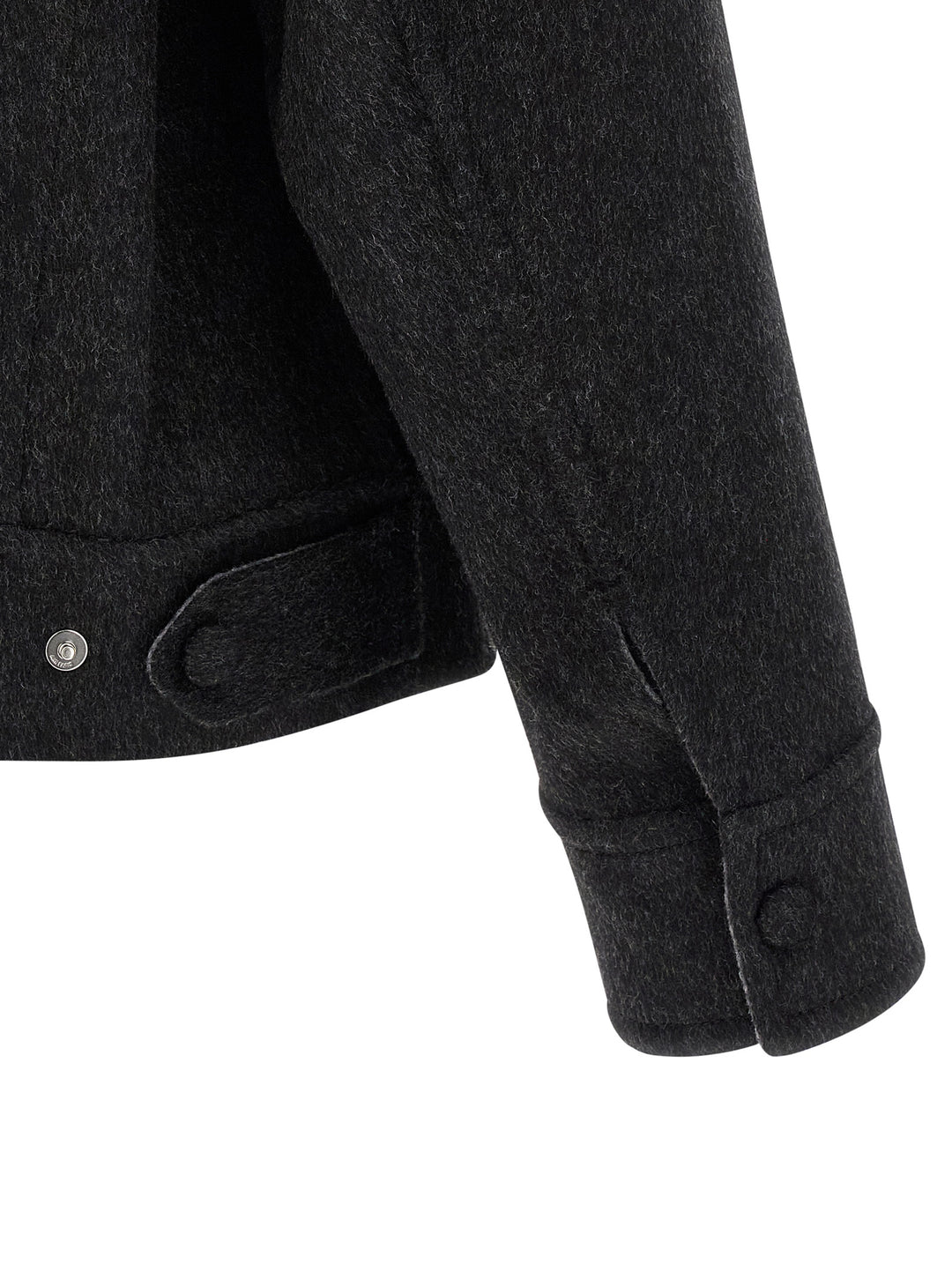 Ami Paris Lenci Cloth Overshirt Puffer Jackets - Gray | 152237fccd00636d50256decd4a5db667280a330