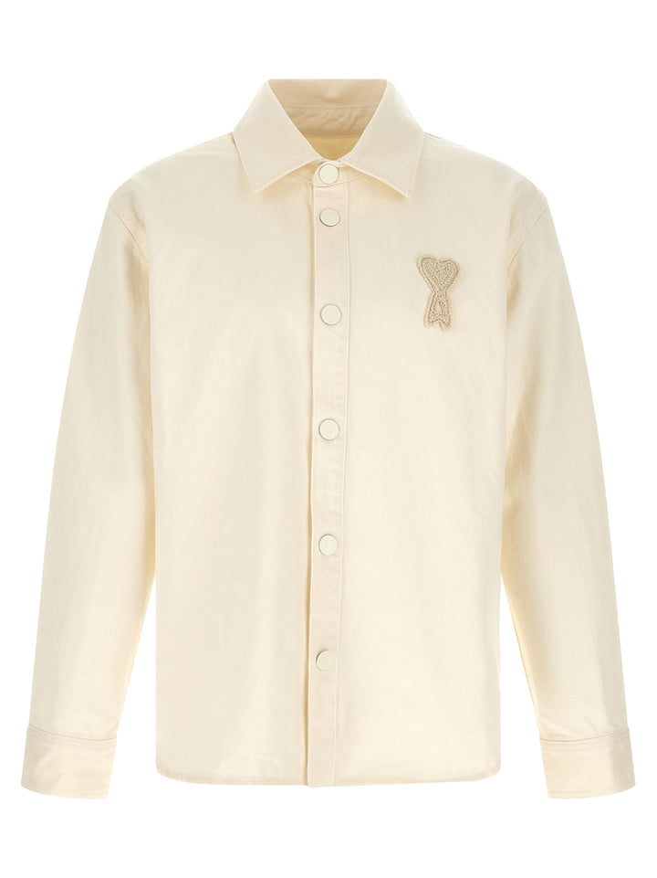 Ami Paris Ami De Coeur Shirt and Blouse - Beige | 964375c3d44004d9ca0b2c1e4b1db7e10a627e89