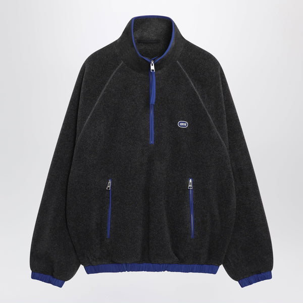 Charcoal Grey Fleece Sweatshirt With Ami Patch