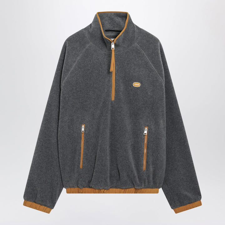 Ami Paris Ash Grey Fleece Vareuse