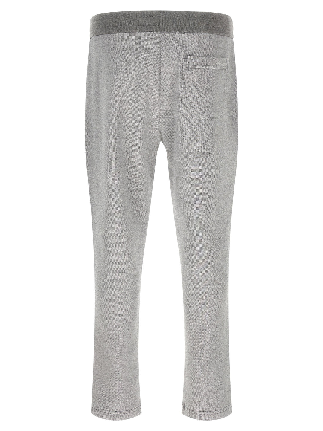Brioni Piqué Cotton Joggers Pants - Gray | 5593de596fc88e2ed385641a385b03505398f4b5