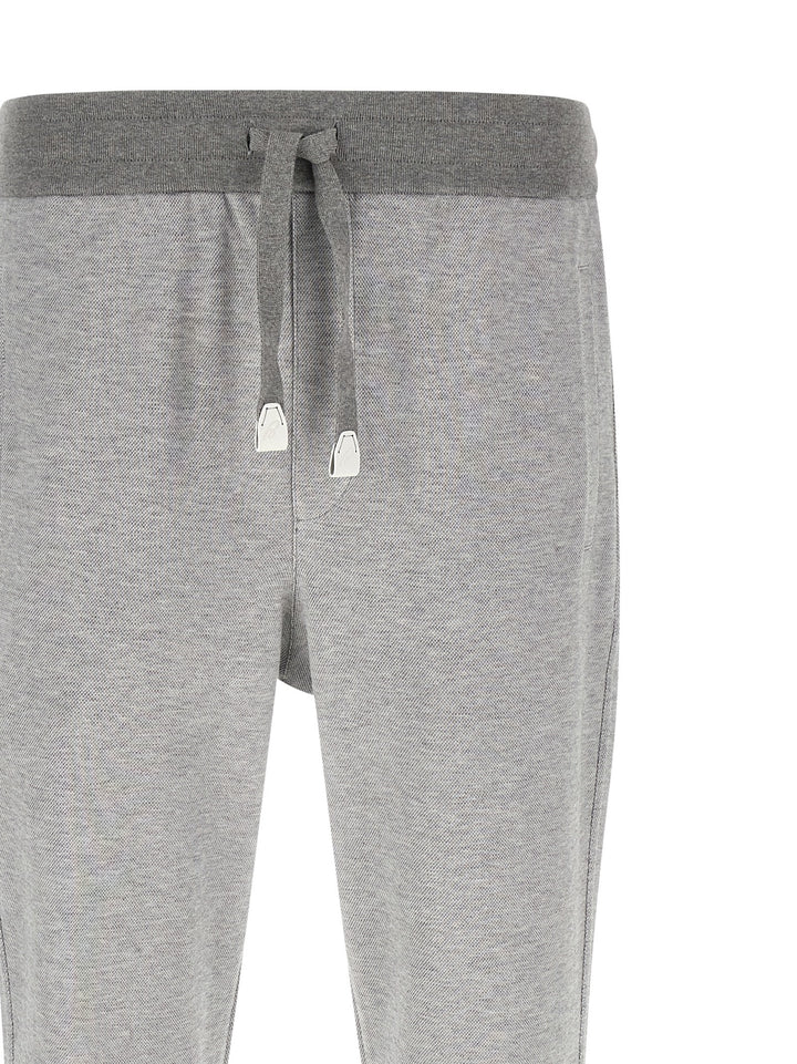 Brioni Piqué Cotton Joggers Pants - Gray | 8bde8d59b80228ada67f05f2aeff294c58ca329b