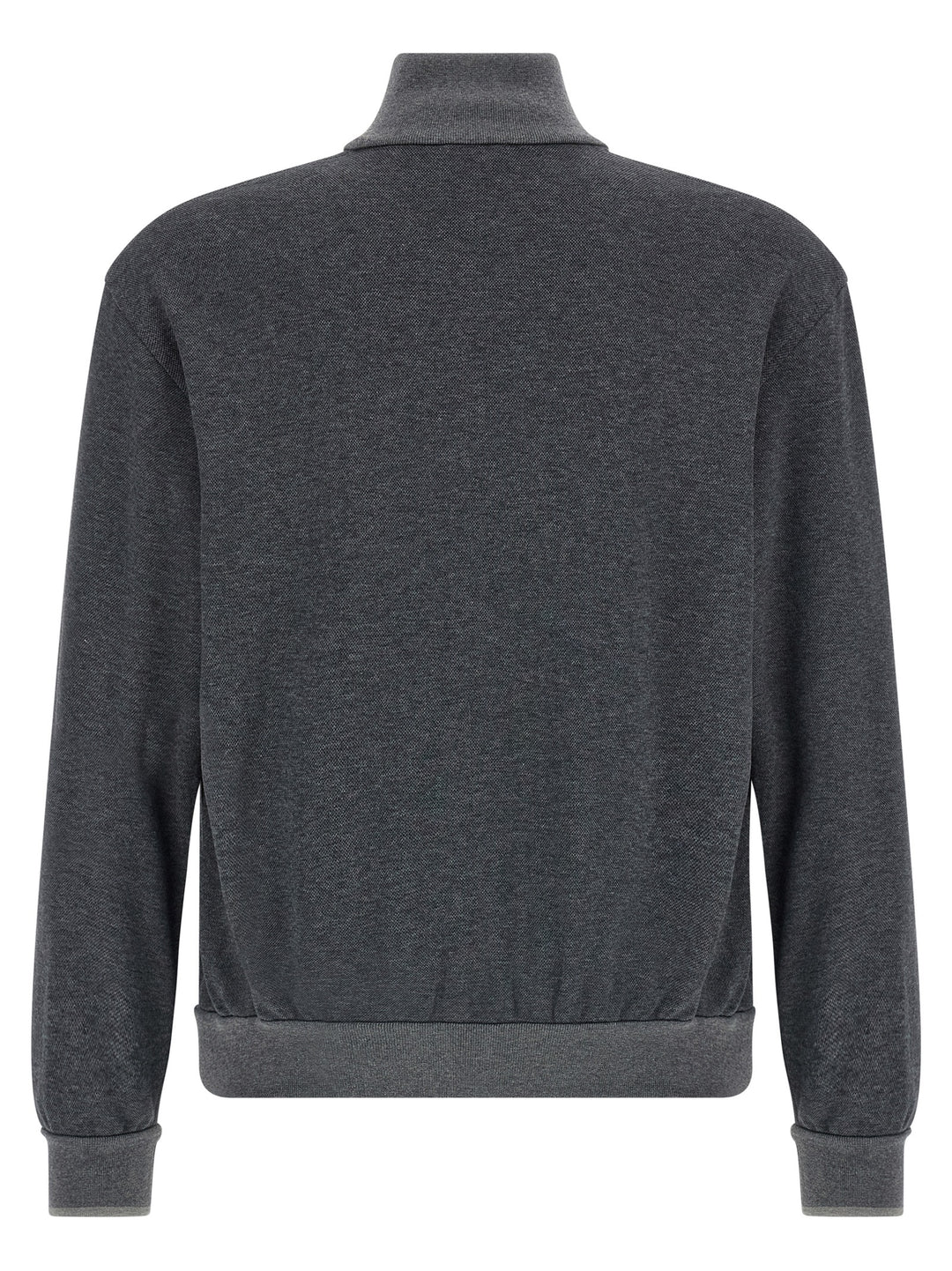 Brioni Piqué Cotton Sweatshirt - Gray | 6fa75dedc438423b4186de5c58a188c5caf0b585
