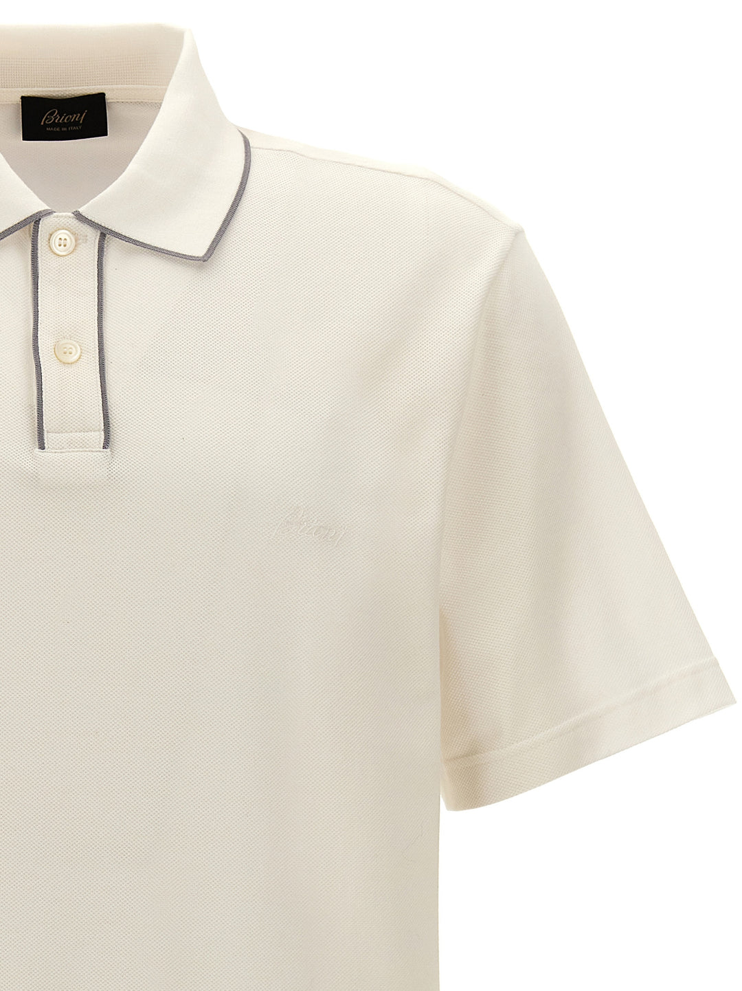 Logo Embroidery  Shirt Polo White