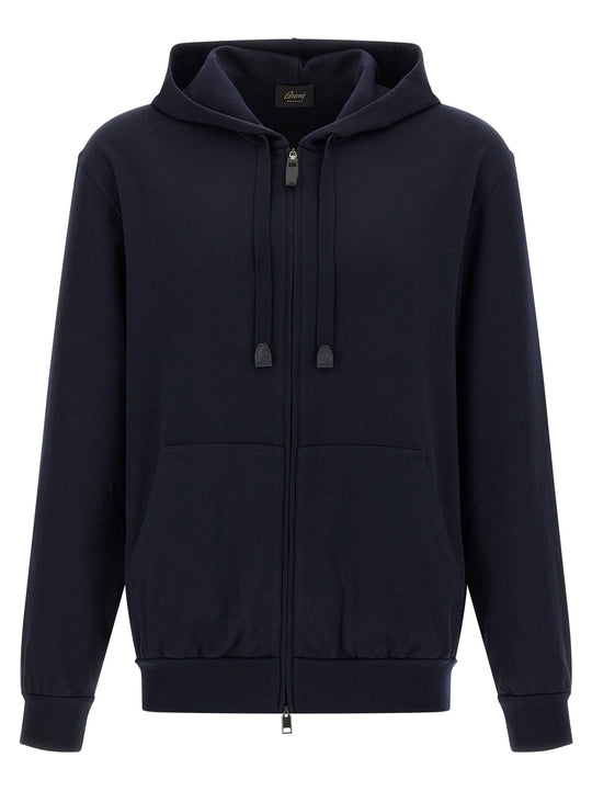 Cotton Hoodie Sweatshirt Blue