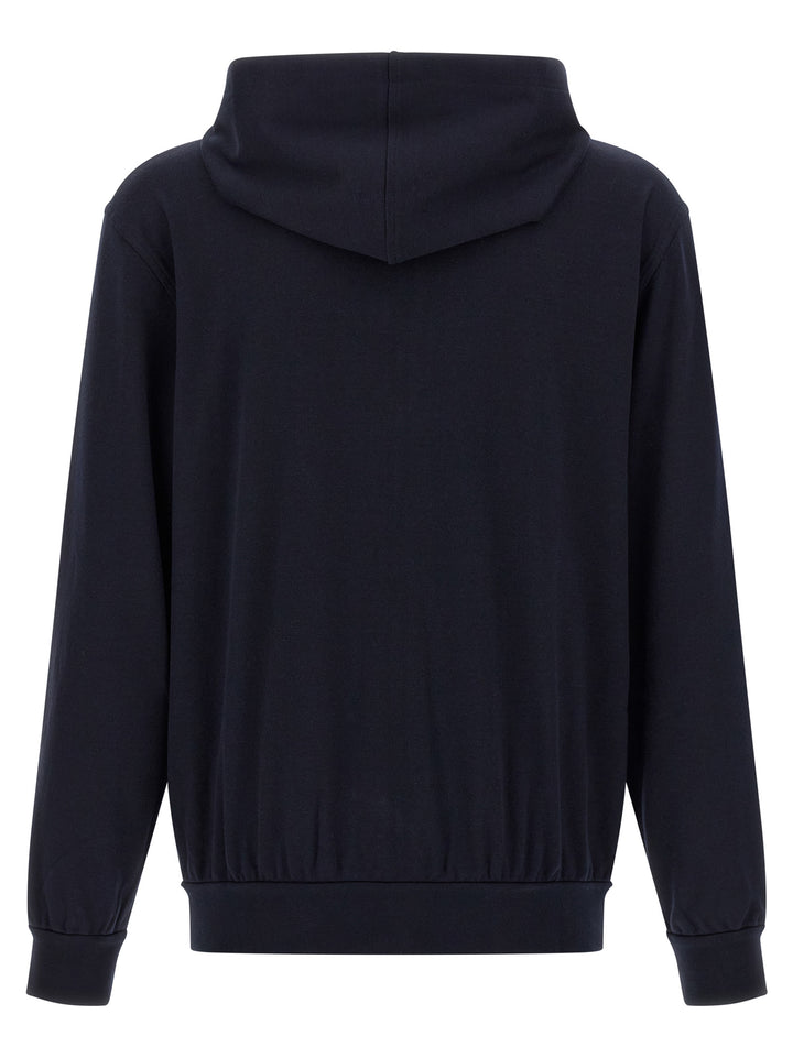 Brioni Cotton Hoodie Sweatshirt - Blue | 70dc0e39fe891a499e98549d404af58582331cd7