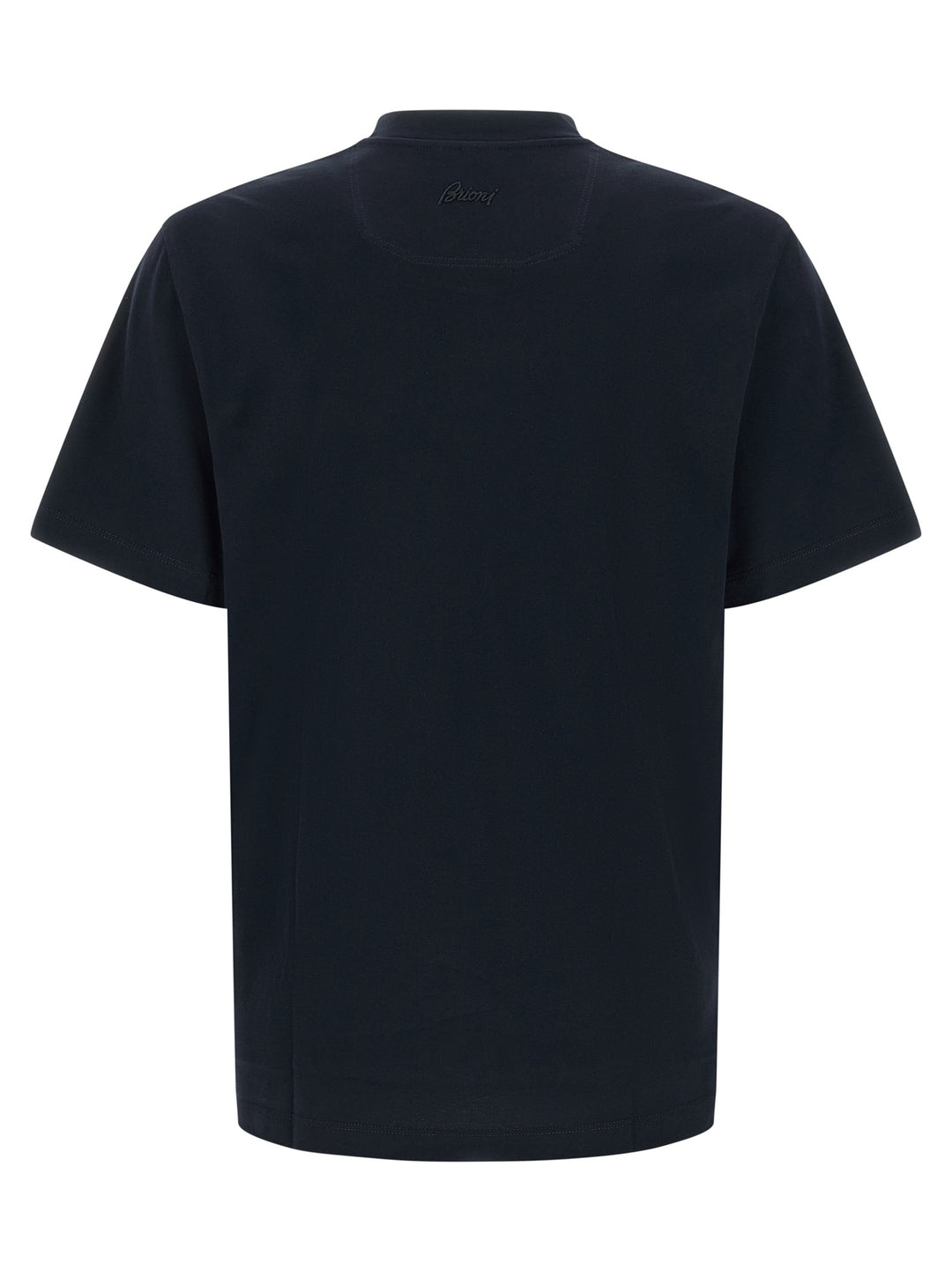 Brioni Logo Embroidery T-shirt - Blue | 0e84b9b3860b9f44386ec0aa2269a59843da63af