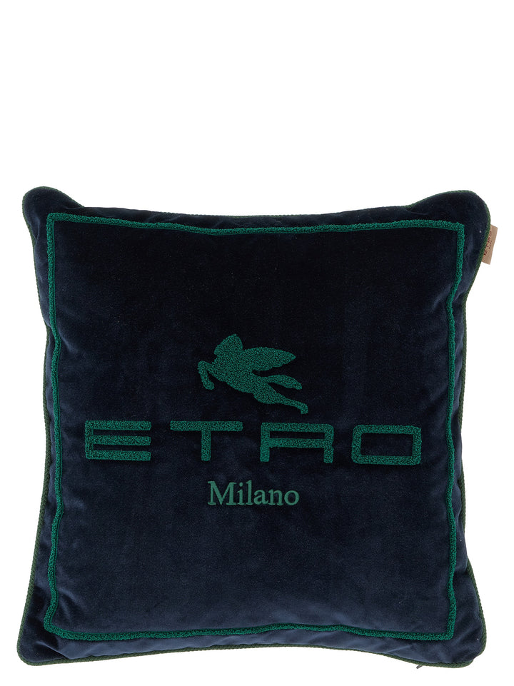 Etro Home Spunga Logo Cushion Cushions - Multicolor | bffd6b7b52938f0977010f39f54afcd5ee763ae2