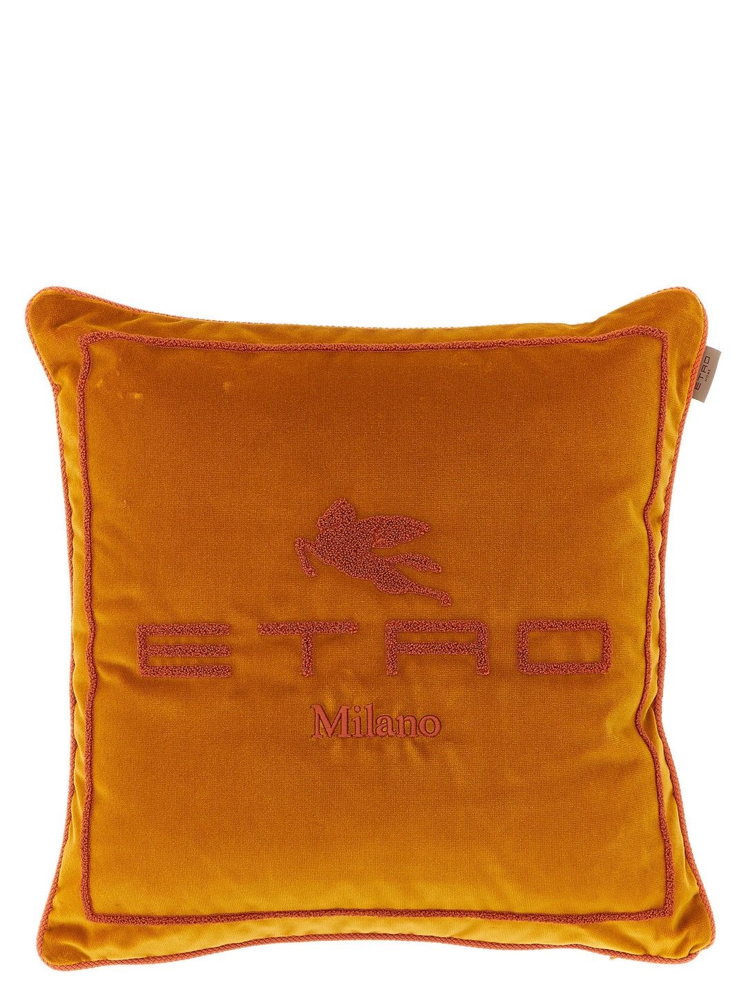 Etro Home Spunga Logo Cushion Cushions - Orange | b0eb53856f91e0c0782b95669ba2302ab9ab1d5c