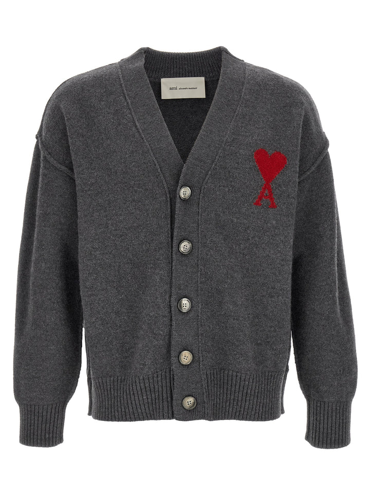 Ami Paris Ami De Coeur Sweaters and Cardigans - Gray | 81d00449cd929ac5b5b95a5c8206304c2a0d9268