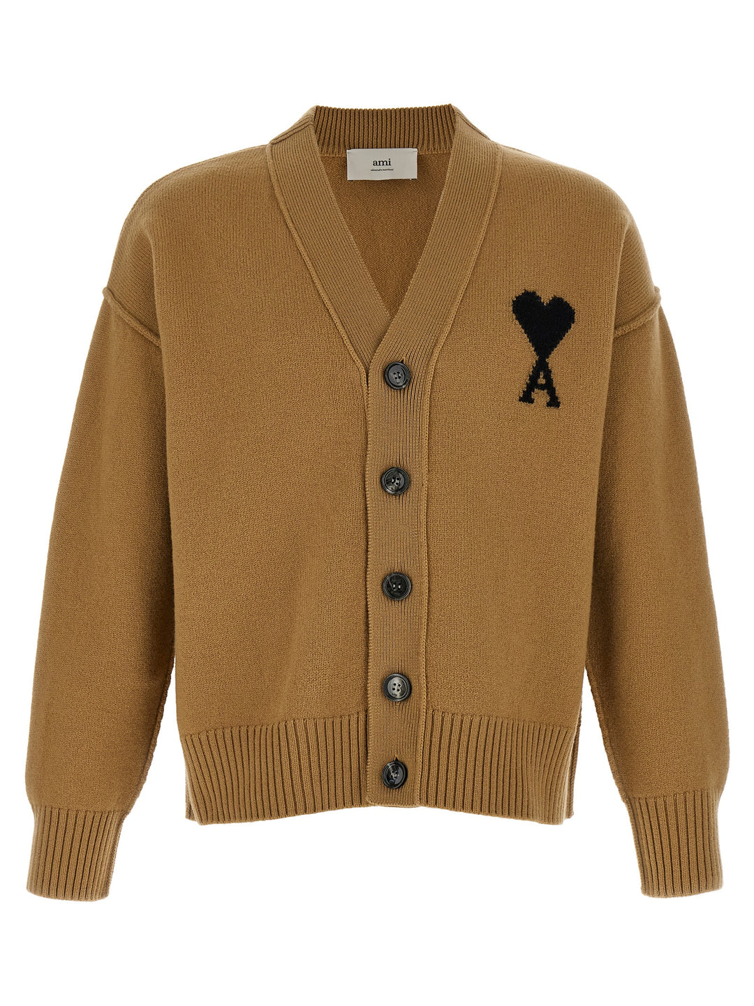 Ami Paris Ami De Coeur Sweaters and Cardigans - Beige | 481ee9f33aa918456a687651d73908149553b885