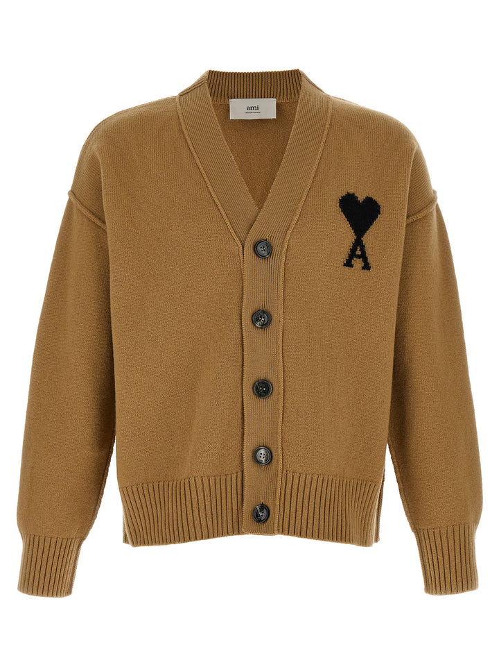 Ami Paris Ami De Coeur Sweaters and Cardigans - Beige | 481ee9f33aa918456a687651d73908149553b885