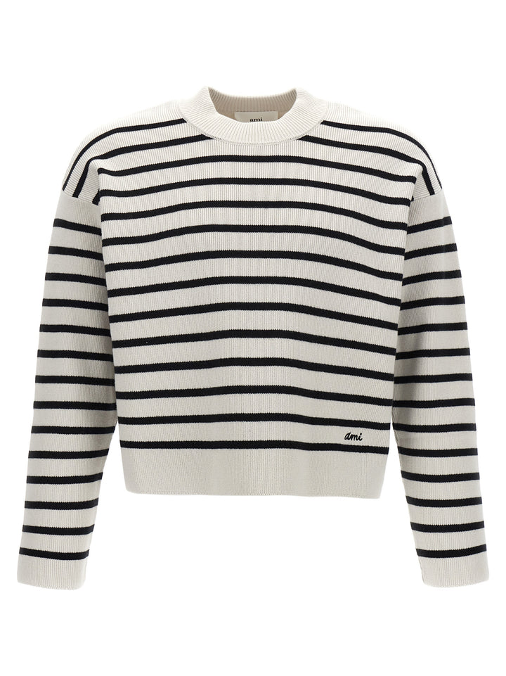 Ami Sailor Sweater, Cardigans White/Black