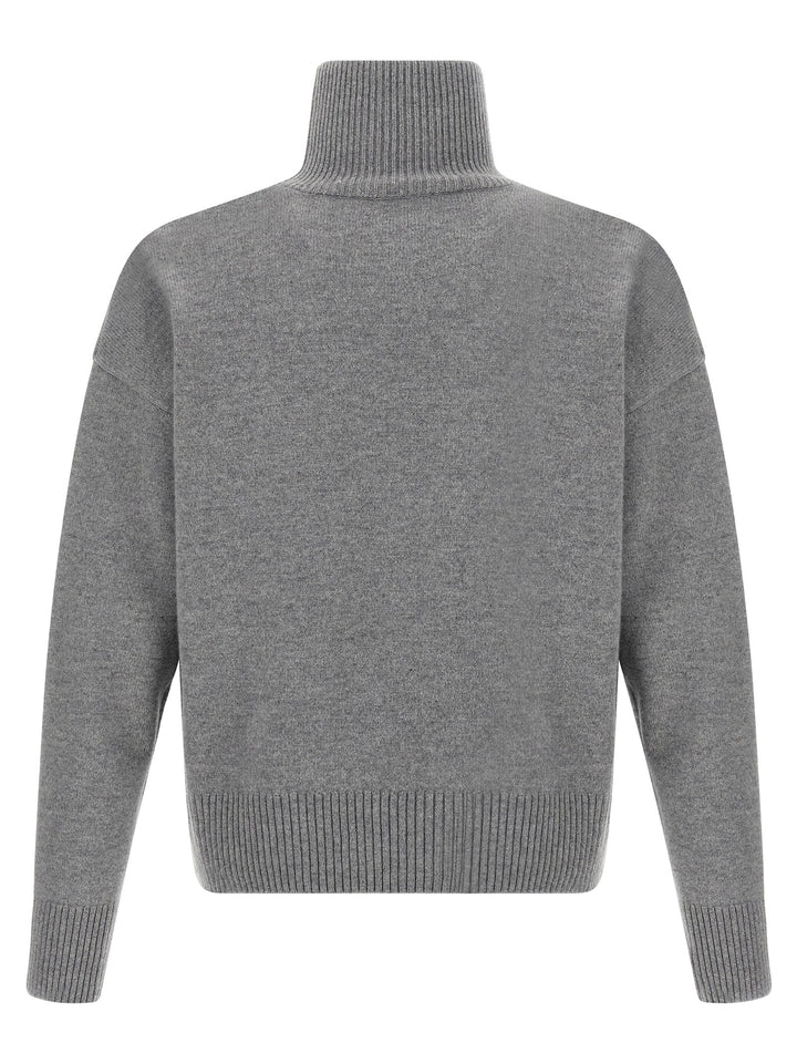 Ami Paris Puff Logo Sweater Sweaters and Cardigans - Gray | 94a41e66292779137f5c8da8cf2535072e4e629e