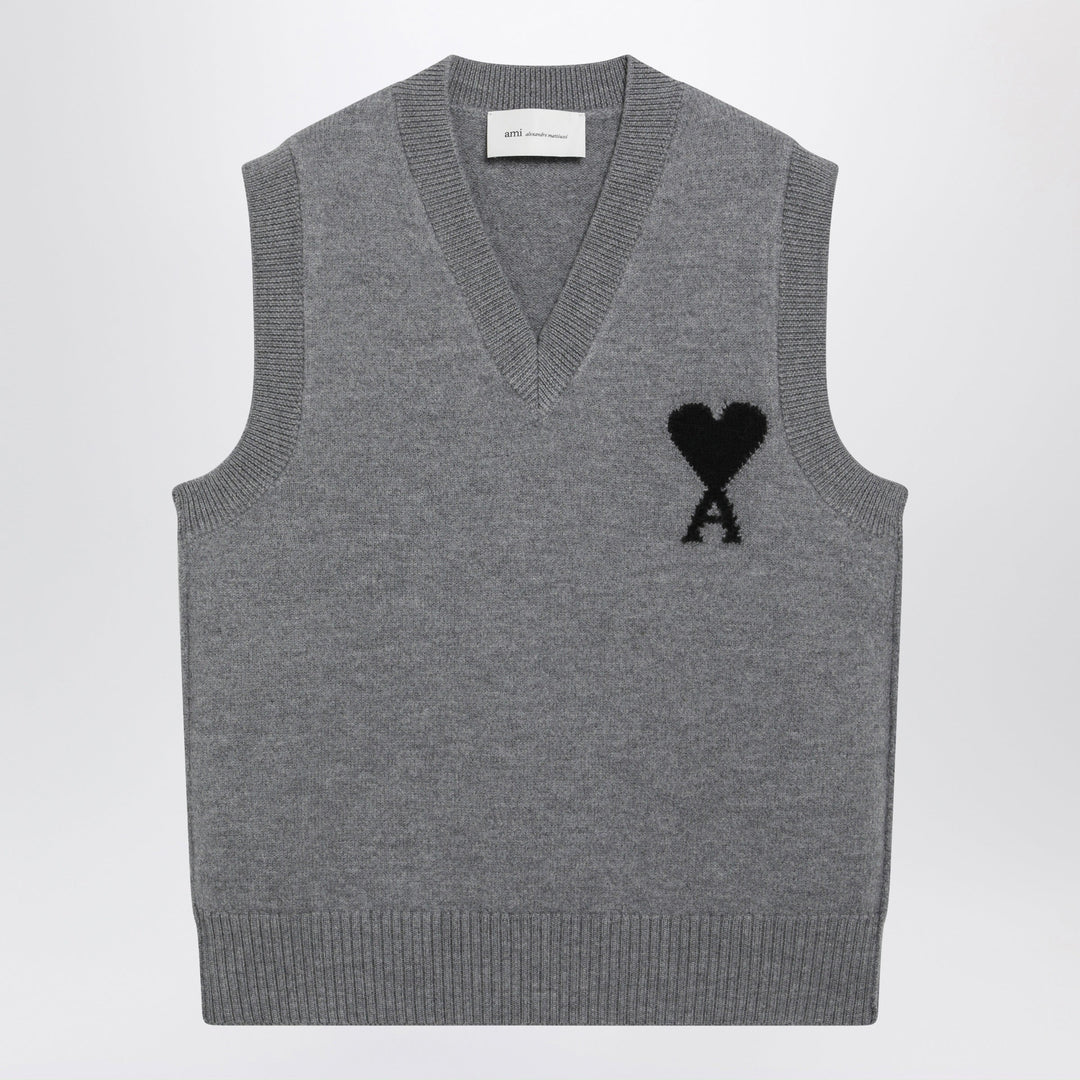 Ami Paris Vests - Grey | 43b01f473375488e68a10bd05b3e3b1e92842709