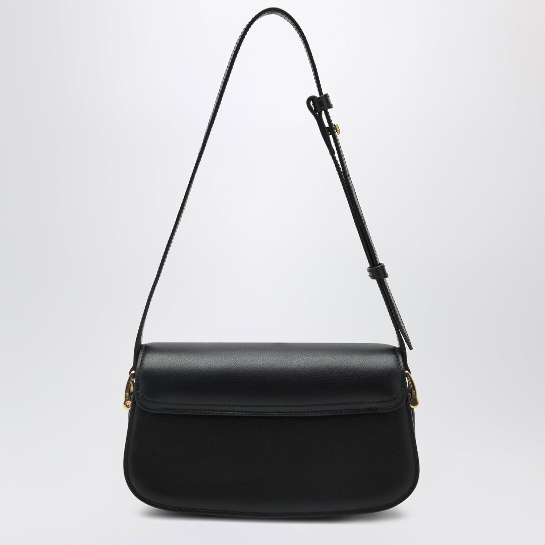 Ami Paris Paris Paris Black Leather Shoulder Bag