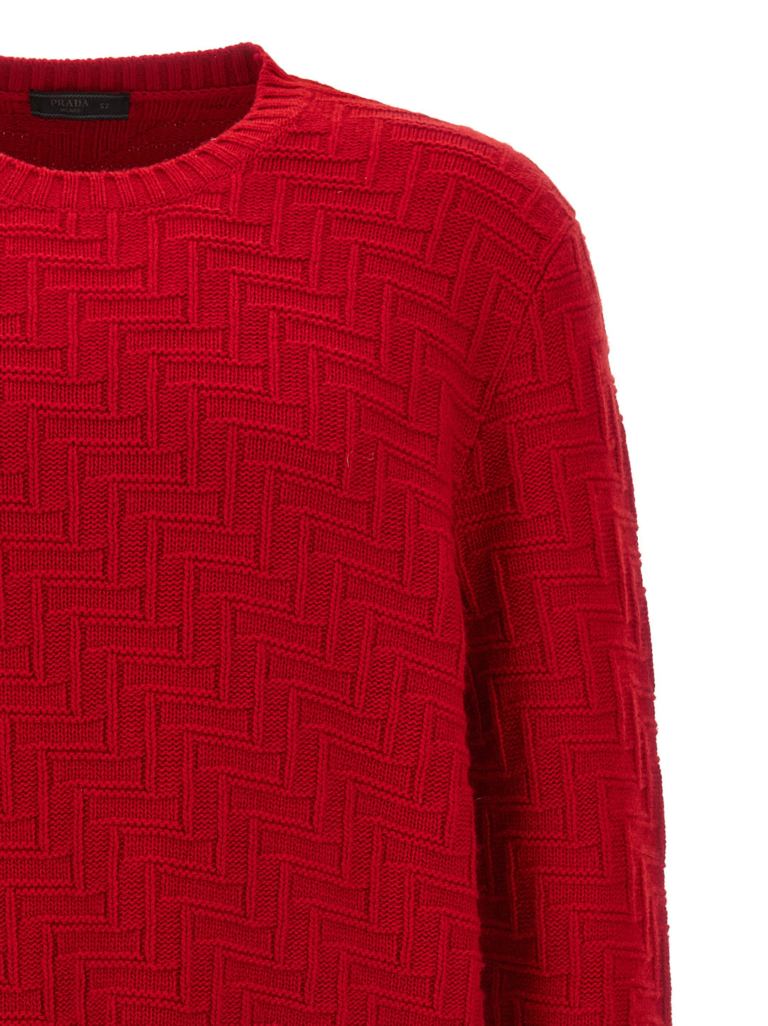 Prada Crew Neck Sweater Sweaters and Cardigans - Red | c87c44dc312410ec66a83180f1c7eff6a9ed38fe