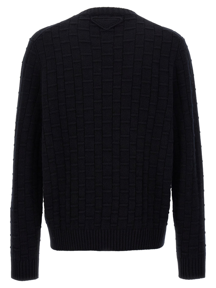 Prada Crewneck Sweater Sweaters and Cardigans - Blue | 9c5fdfc6e6579b55b68410d80ffb523c523051cf