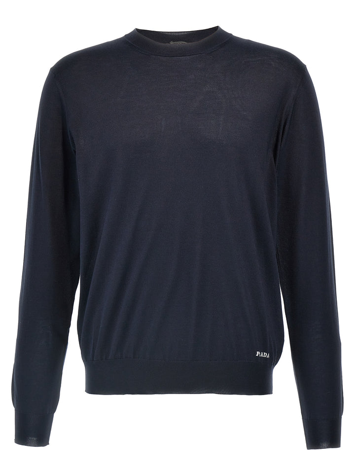 Prada Silk Sweater Sweaters and Cardigans - Blue | 106d9e0cd3df38299d4467bc724147e74b2d2a45