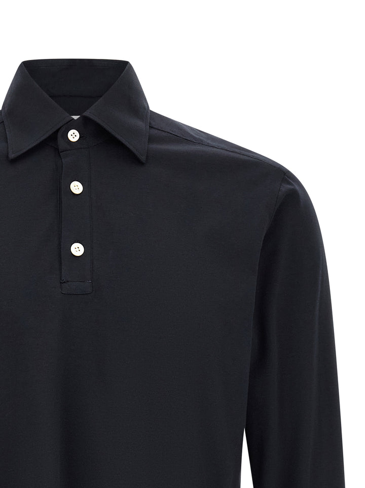 Kiton Positano Polo - Blue | 26884981c4ba194024450d26d2c502c507acabbd