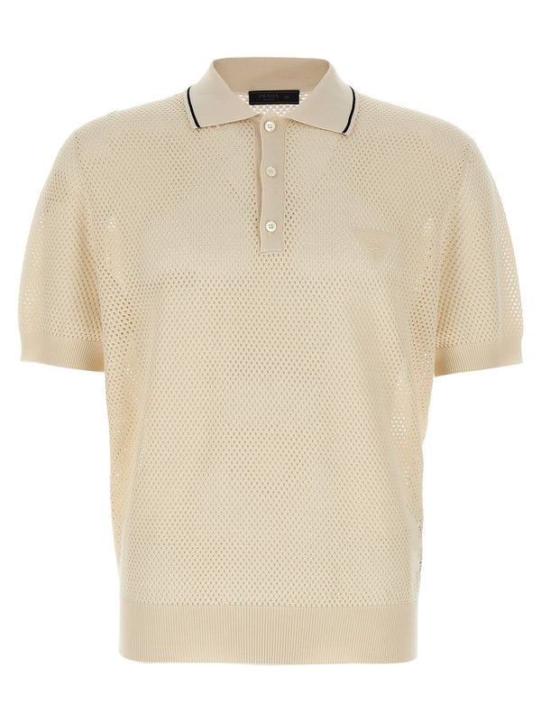 Openwork Shirt Polo White