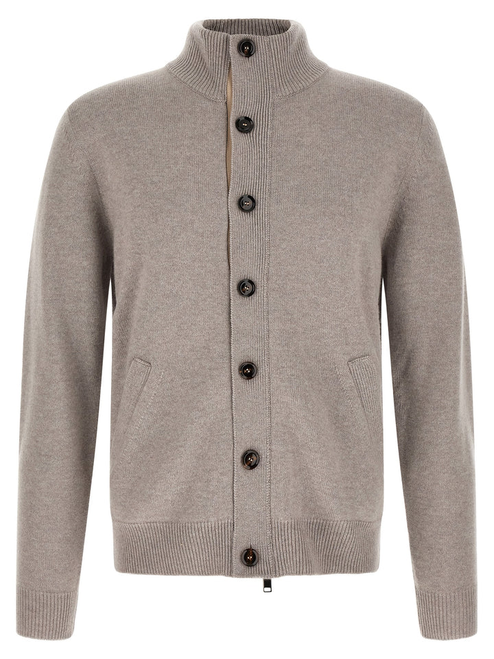 Brioni Cardigan With Price List Collar Sweaters and Cardigans - Beige | 779b555675b8acb9f284693baa10d6b88d9d2387