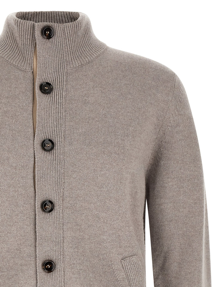 Brioni Cardigan With Price List Collar Sweaters and Cardigans - Beige | 72866e267479e206c519fdb742b5fedf779c5099