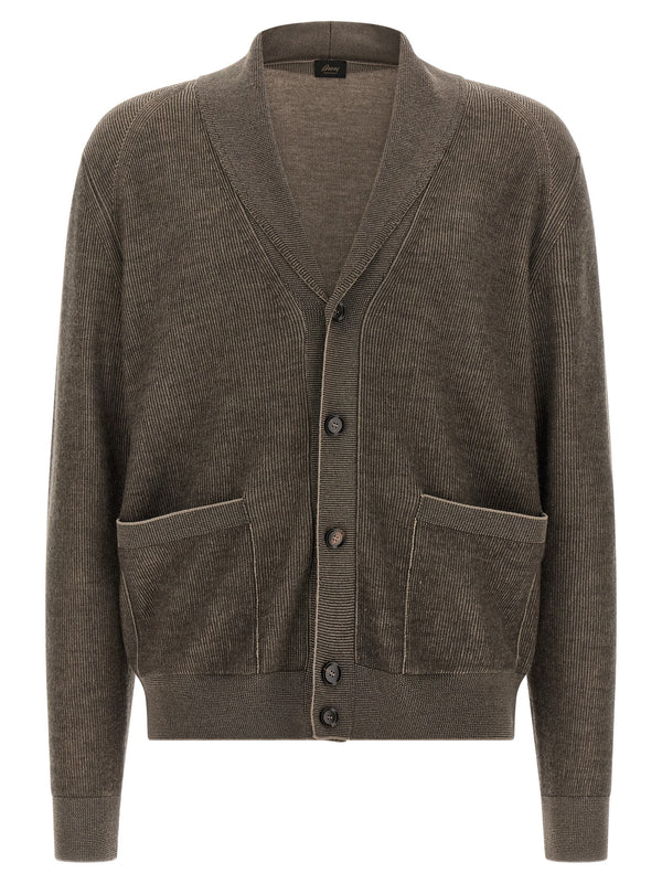 Shawl Neck Cardigan Sweaters And Cardigans Brown