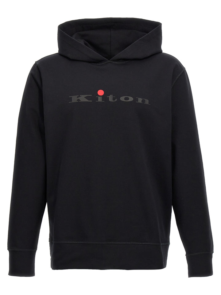 Logo Print Hoodie Sweatshirt Black