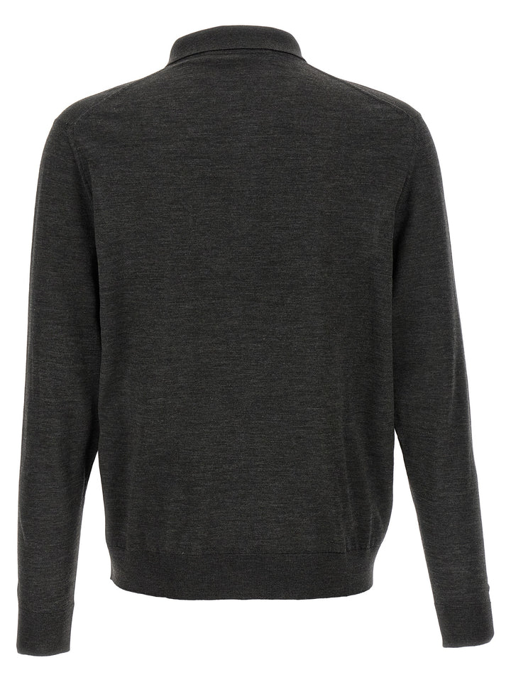 Kiton Halfzip  Shirt Polo - Gray | 4c31f9c4967fa5f945a74ba761ab2bf55e4cfb17