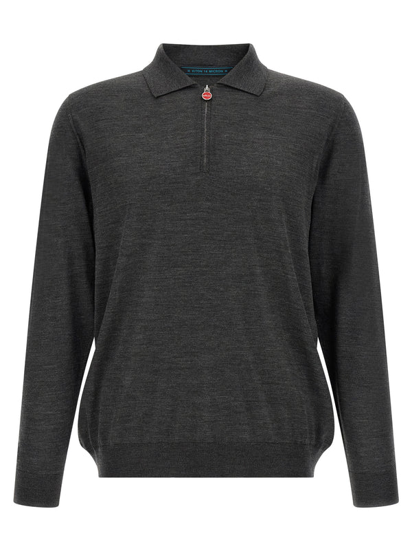 Wool Shirt 14 Microns Polo Gray