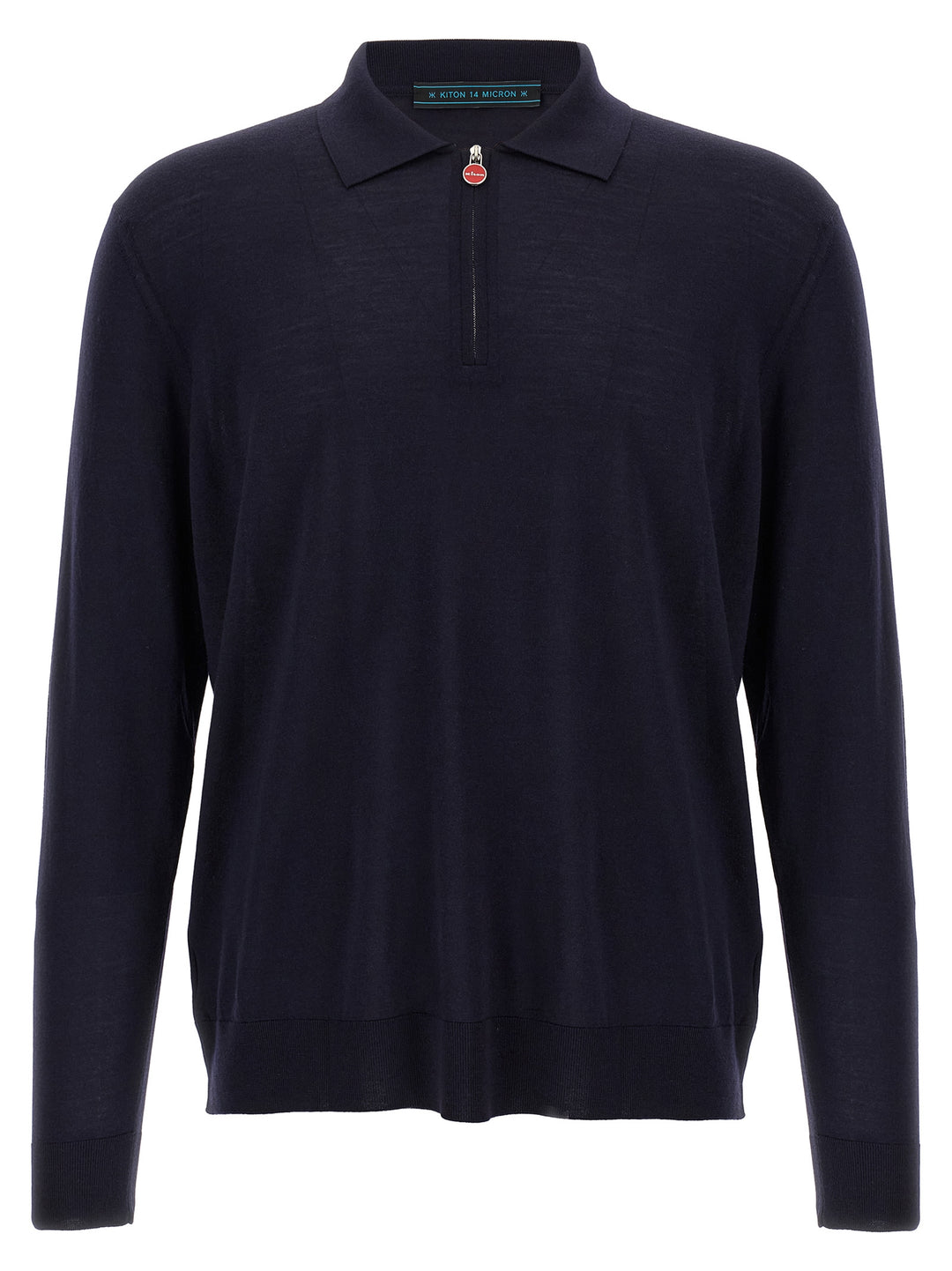 Kiton Knitted  Shirt Polo - Blue | 9af831230a491b03e8676d2845b73f6093b64513