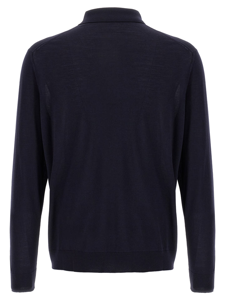 Kiton Knitted  Shirt Polo - Blue | 4e0d84e90c53380c3bd83663995a310fa7b8a61c